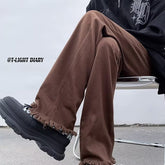 Men Jeans Autumn Skinny Jeans Straight Loose-Fitting Wide-Leg Trousers